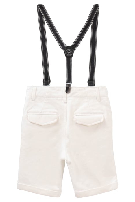 BOYS’ WHITE BERMUDAS WITH STRAPS 2