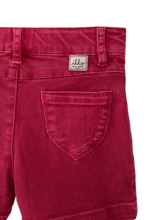 GIRLS’ FUCHSIA PINK DENIM SHORTS 5