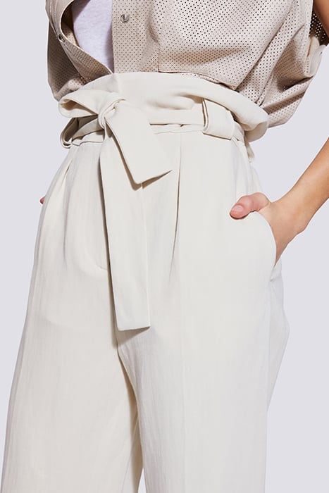 APOLLONIA WIDE-LEG & FLARED PANT IN ECRU 4