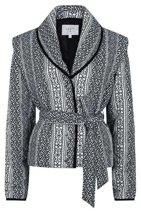 D6SCOTTY PRINT QUILTED JACKET BLACK/WHITE 7