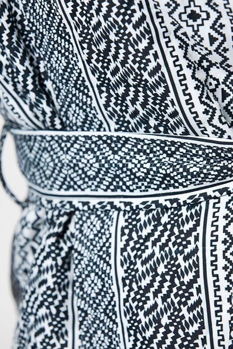 D6SCOTTY PRINT QUILTED JACKET BLACK/WHITE 6