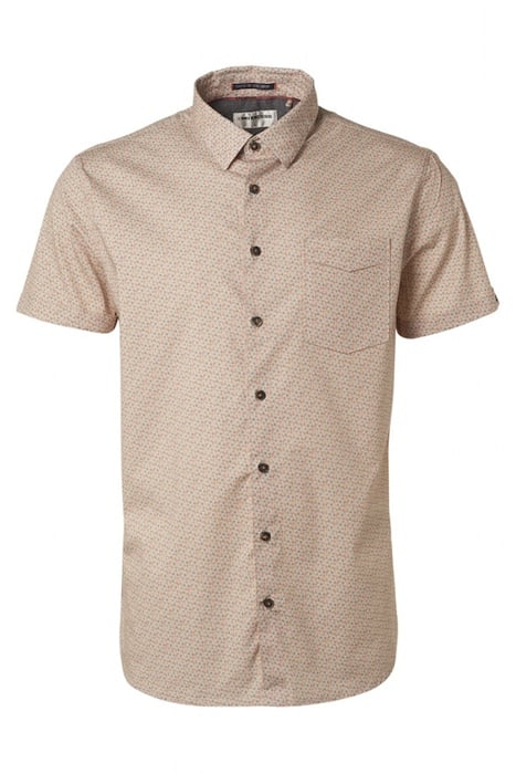 SHIRT SHORT SLEEVE ALLOVER PRINTED STRETCH PAPAYA 1