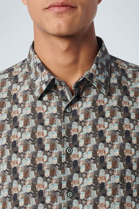 SHIRT SHORT SLEEVE ALLOVER PRINTED LIGHT AQUA 6