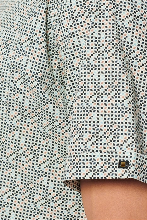 SHIRT SHORT SLEEVE ALLOVER PRINTED STRETCH LIGHT AQUA 6