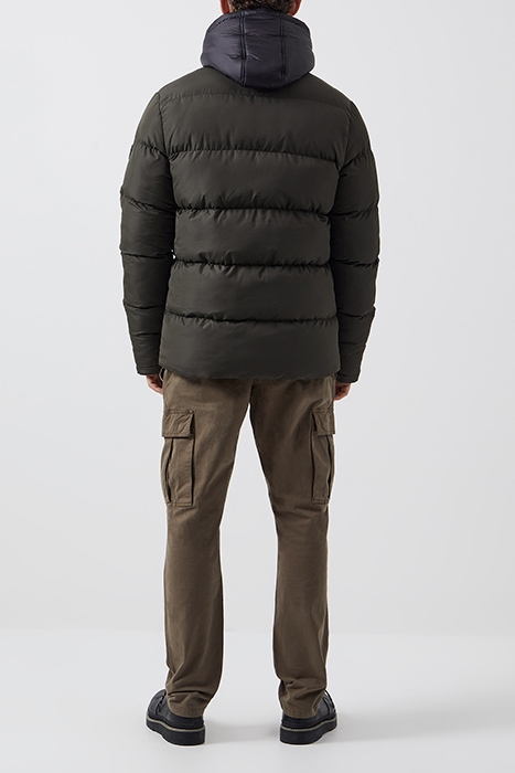 ROW FLEECE PUFFER COAT KHAKI/BLACK 2