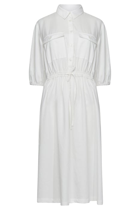 ELKIE TWILL DRAWSTRING DRESS LINEN WHITE 4