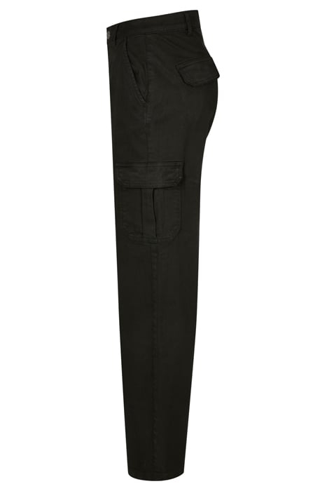 LADIES HIGH WAIST STRAIGHT CARGO PANTS BLACK 5