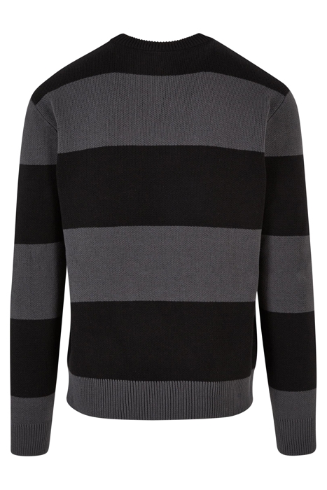 HEAVY OVERSIZED STRIPED SWEATSHIRT BLACK/DARKSHADOW 5