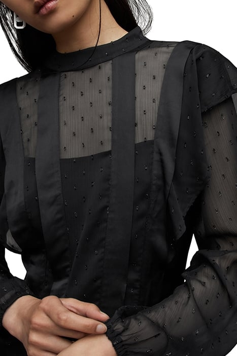 FLEUR SHIM LS DRESS BLACK SHIMMER 6