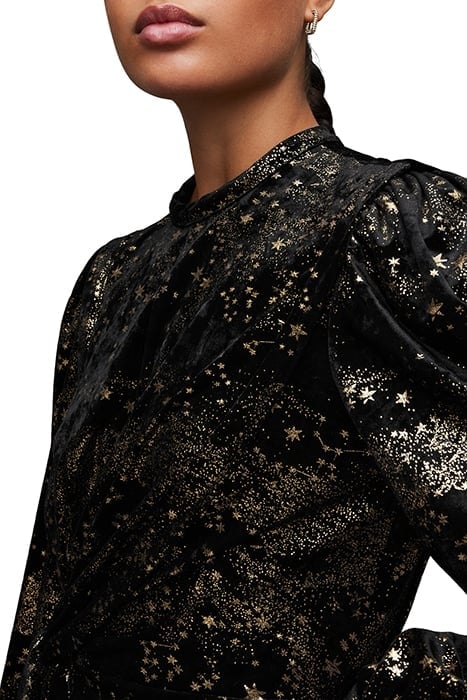 JEMIMA STAR DRESS BLACK GOLD 5