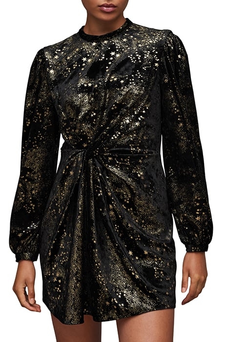 JEMIMA STAR DRESS BLACK GOLD 1
