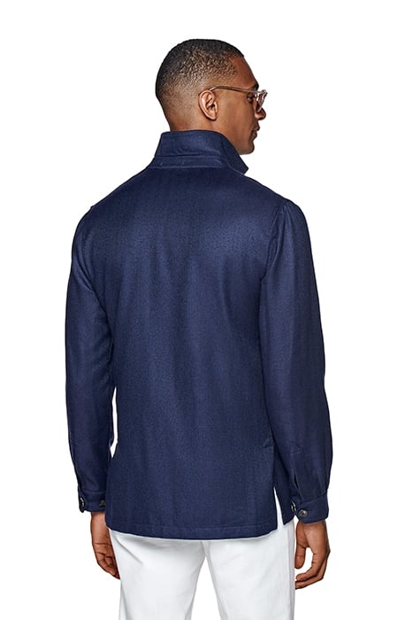 NAVY HERRINGBONE GREENWICH SHIRT-JACKET NAVY 2