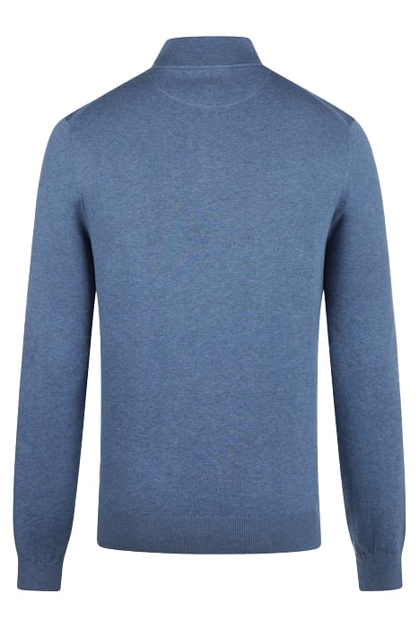 ZIP MOCK SWEATER MEDIUM BLUE 2