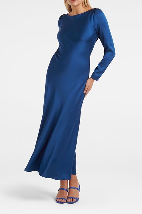 CARA COWL BACK MIDI DRESS SAPPHIRE BLUE 4