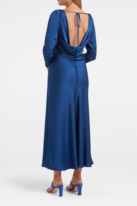 CARA COWL BACK MIDI DRESS SAPPHIRE BLUE 2