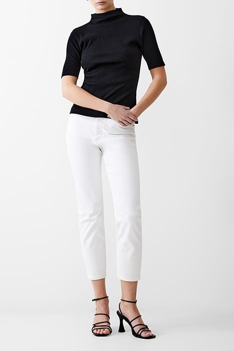 RIB TURTLE NK TOP BLACK 2