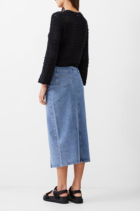 L/S CROCHET BOBBLE KNIT BLACK 3