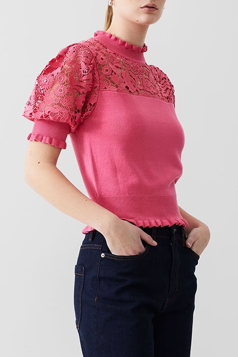 CROCHET MIX KNIT CAMELLIA 1