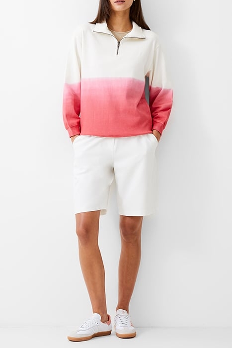 FC OMBRE HALF ZIP SWEAT CAMELLIA/IVORY 2