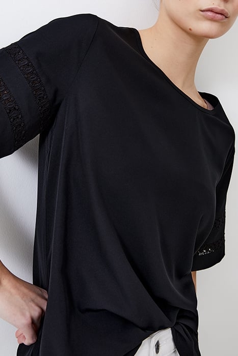 CROCHET TRIM CREPE LIGHT TOP BLACK 4