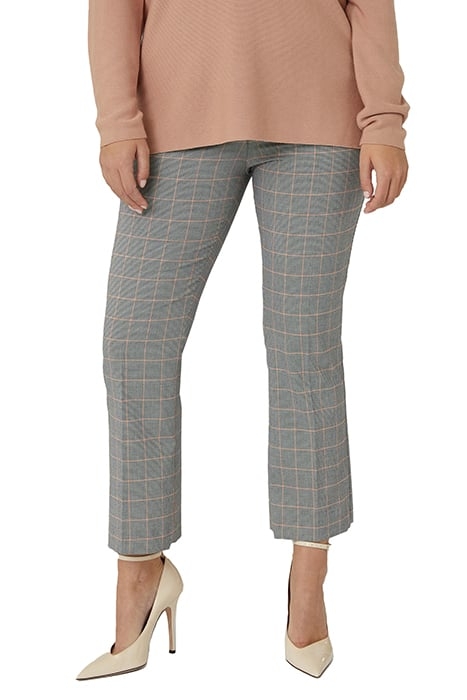 GLEN PLAID KICK FLARE TROUSERS GREEN 8
