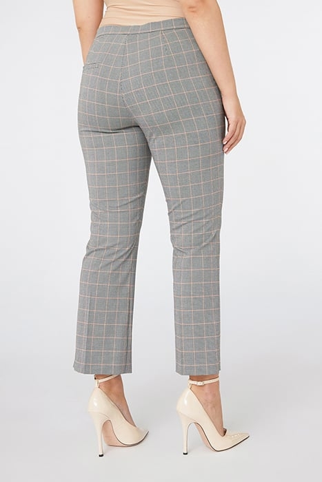 GLEN PLAID KICK FLARE TROUSERS GREEN 2
