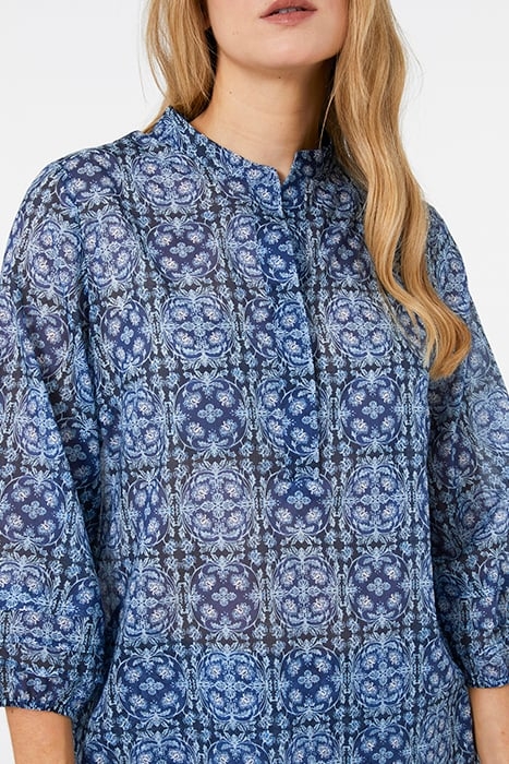 PRINTED MUSLIN BLOUSE GREEN 7