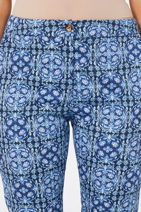 PRINTED SATIN TROUSERS GREEN 6