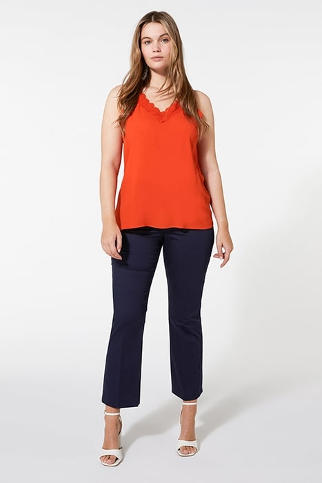 TOP WITH LACE HEM ORANGE 3