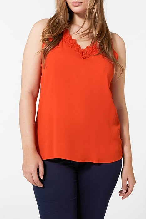 TOP WITH LACE HEM ORANGE 6