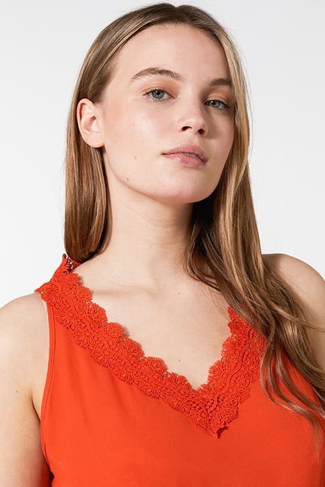 TOP WITH LACE HEM ORANGE 7
