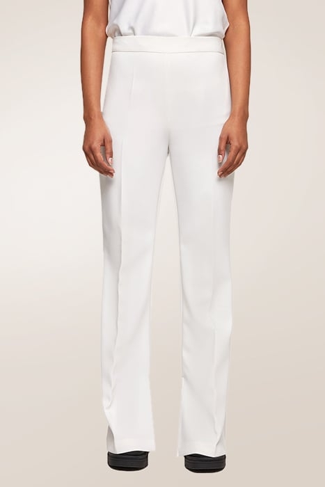 FLARE TROUSERS WITH SPLIT WHITE 1