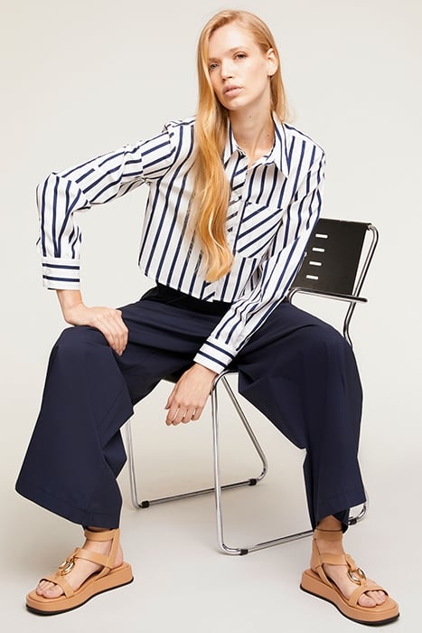 STRIPED CROPPED SHIRT WHITE 5