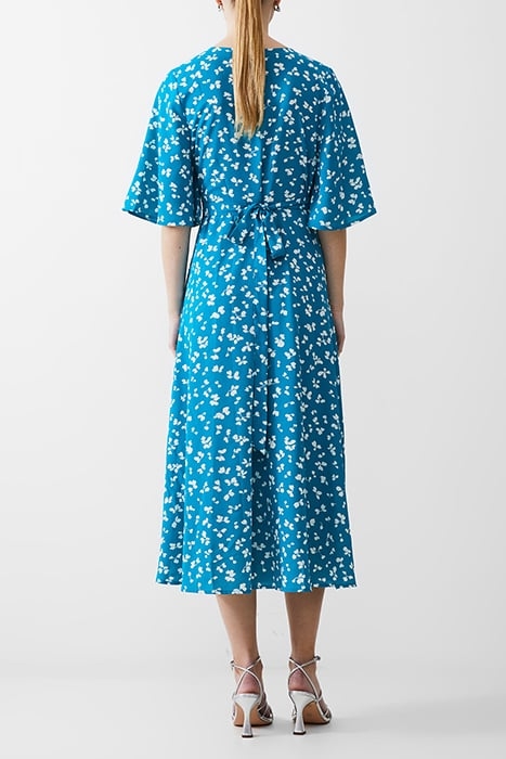 BONITA WRAP ANGEL DRESS LONG PEACOCK/WHITE 2