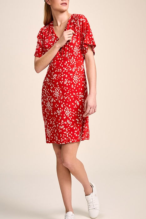 RAVEN - CHERRY DRESS WITH ABSTRACT FLORAL PRINT 3