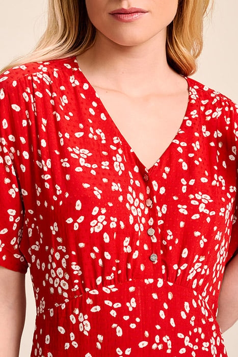 RAVEN - CHERRY DRESS WITH ABSTRACT FLORAL PRINT 5