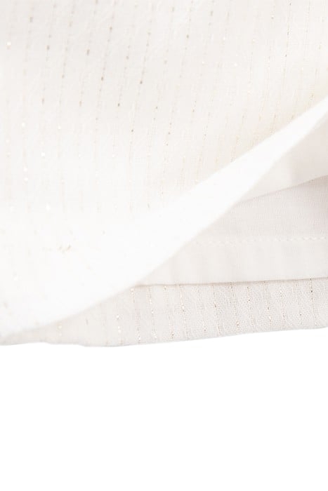 GIRL'S WHITE JACQUARD SHORTS WITH GOLD STRIPES 8