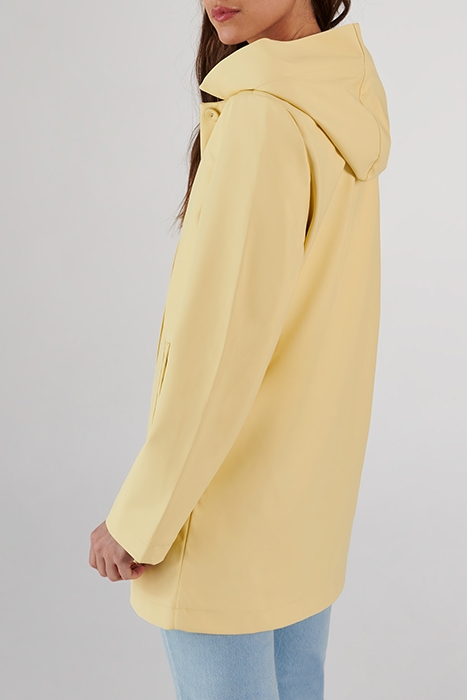 I.CODE LIGHT YELLOW HOODED RUBBER WINDCHEATER 2