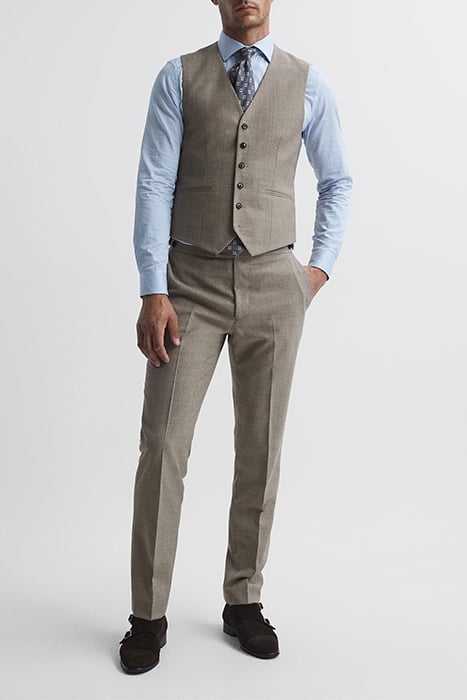 ROPE-TEXTURED WAISTCOAT BROWN 3