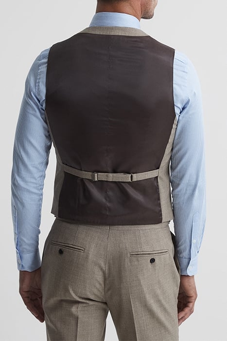 ROPE-TEXTURED WAISTCOAT BROWN 2