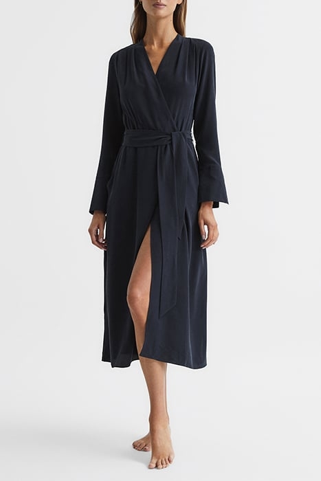 ILLARIA-SILK ROBE NAVY 4