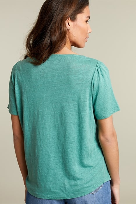 GREEN SQUARE NECK T-SHIRT 2