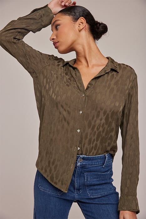 FLOWY BUTTON DOWN HERB GREEN 3