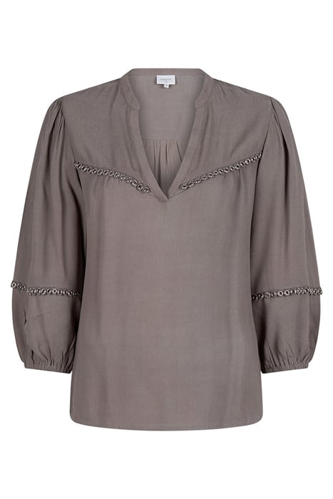 D6VALE EYELET DETAILED TOP WARM GREY 3