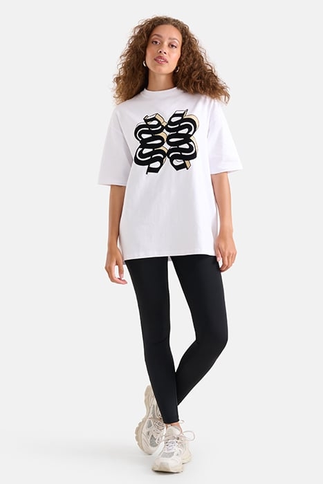 LA-SBFLOCK ARTWORK SWEAT TEE WHITE 2