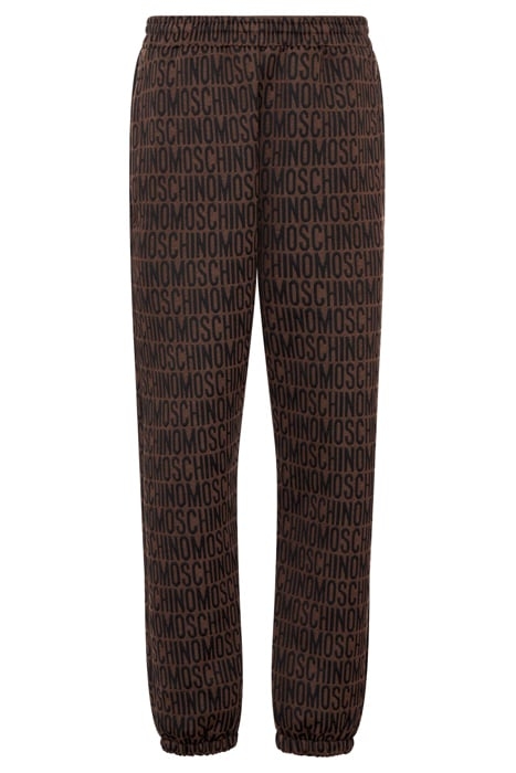 JOGGING IN ALLOVER LOGO JACQUARD FLEECE BROWN 3