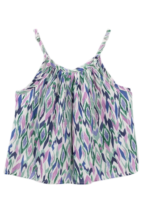 GIRLS’ OFF-WHITE IKAT DIAMOND PRINT TOP 2
