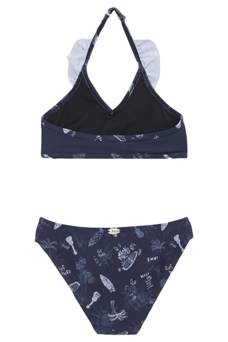 GIRLS’ NAVY SURF-ROCK PRINT BIKINI 2