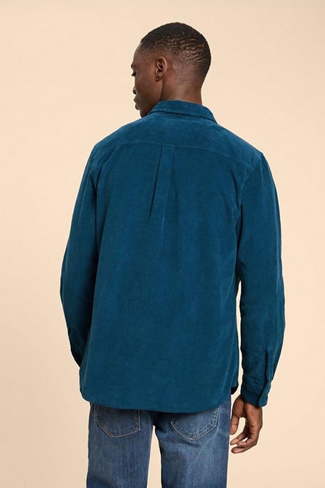 WHITWICK CORD SHIRT MID TEAL 2