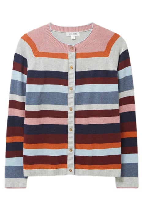 LULU STRIPE CARDI PINK 4